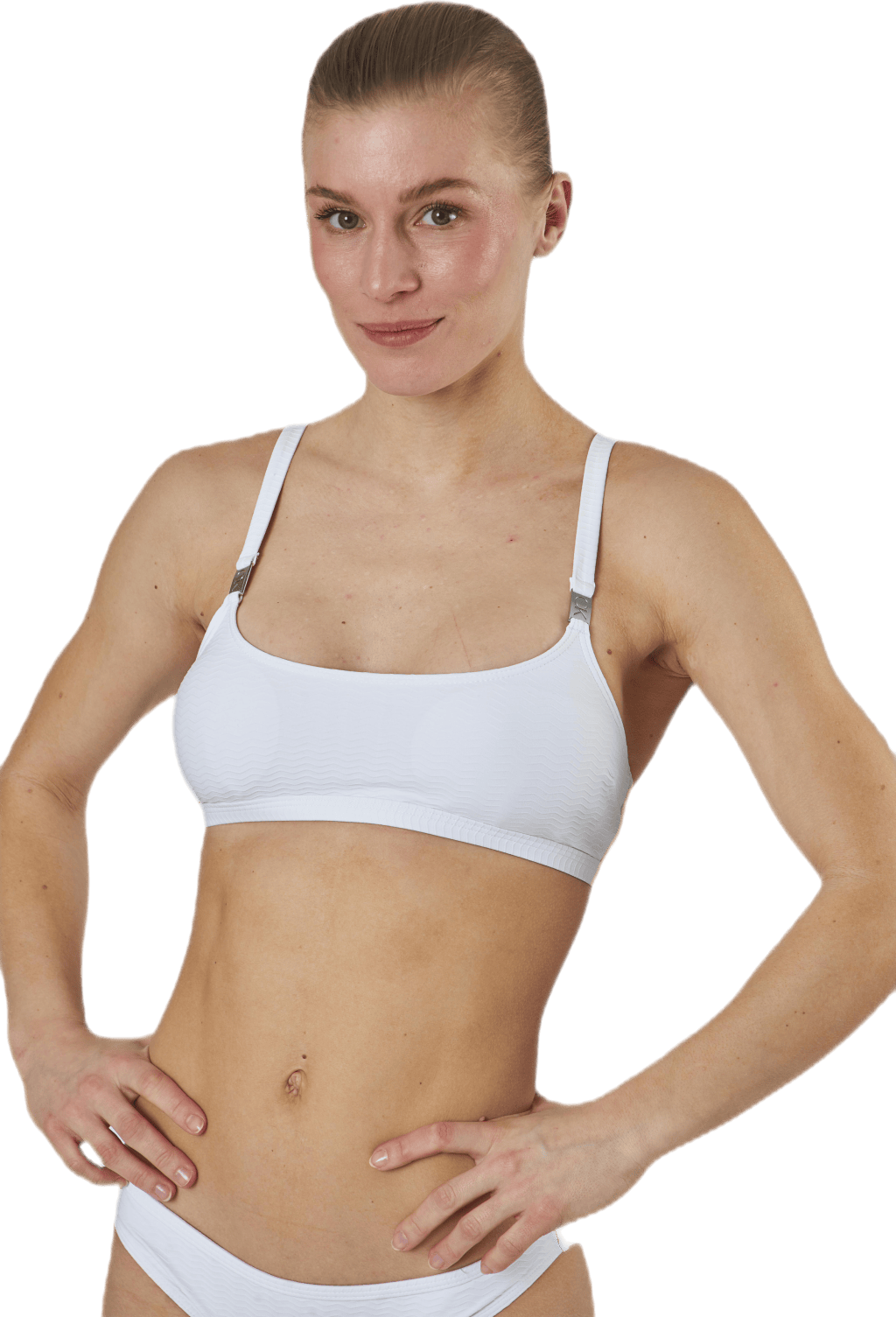 Core Textured Bralette-Rp White