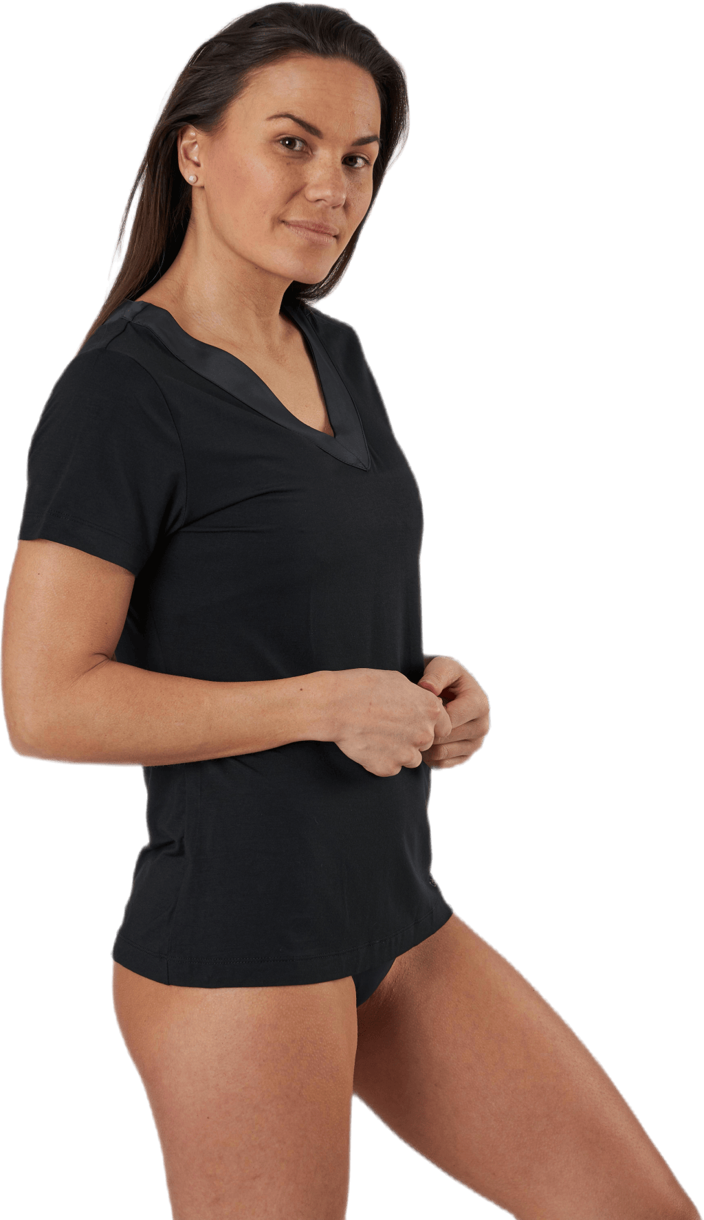 S/S V-Neck Black - Bild 2