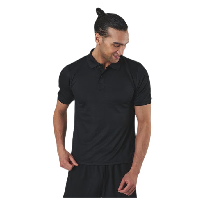 Skill Polo Black, Male, Apparels, T-shirt, Running, Black, XXXL