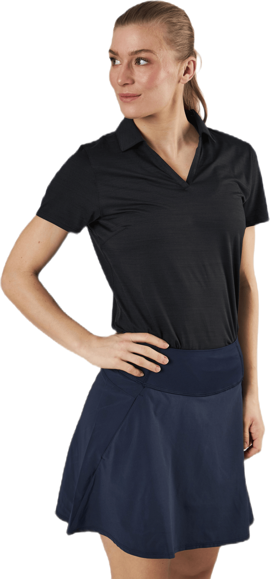 Cloudspun Free Polo Black, Female, Apparels, T-shirt, Golf, Black, XXL