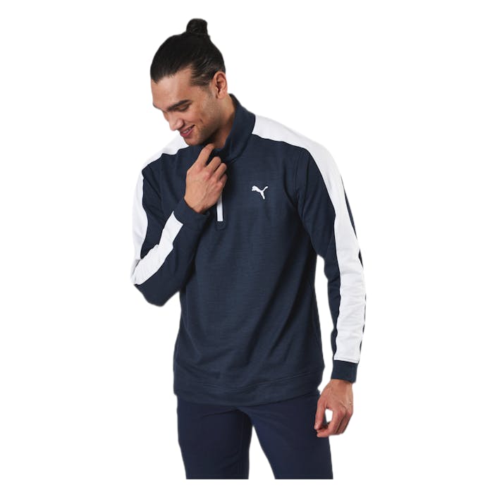 Cloudspun T7 1/4 Zip Blue, Male, Kläder, Skjortor, Golf, Blå, XL