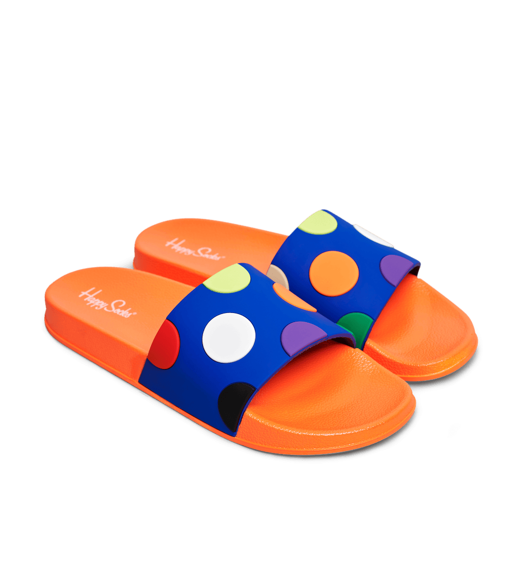 Pool Slider Big Dot Patterned, Unisex, Shoes, Sandals and Slippers, Swimming, Patterned, EU 38/39