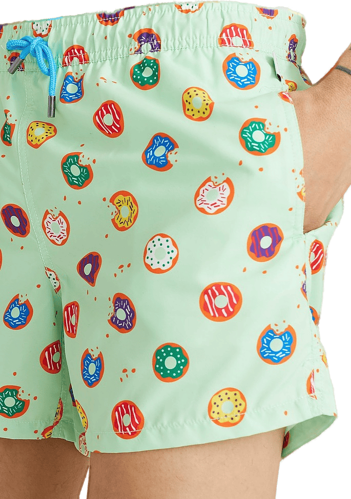 Donut Swimshorts Green, Male, Apparels, Swimwear, Swimming, Green, S