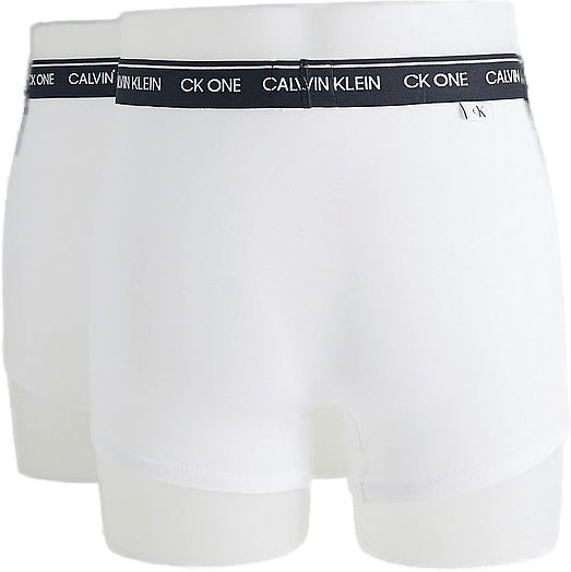 Ck One Cotton Trunk 2-Pack White/Black, Male, Apparels, Underwear, White/Black, S