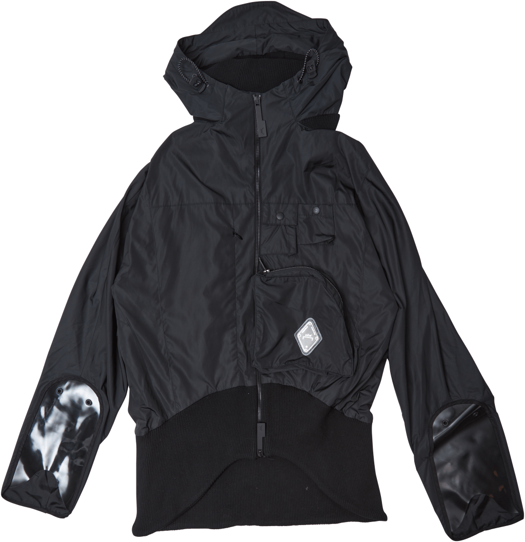 Ventral Jacket With Asymmetric Black