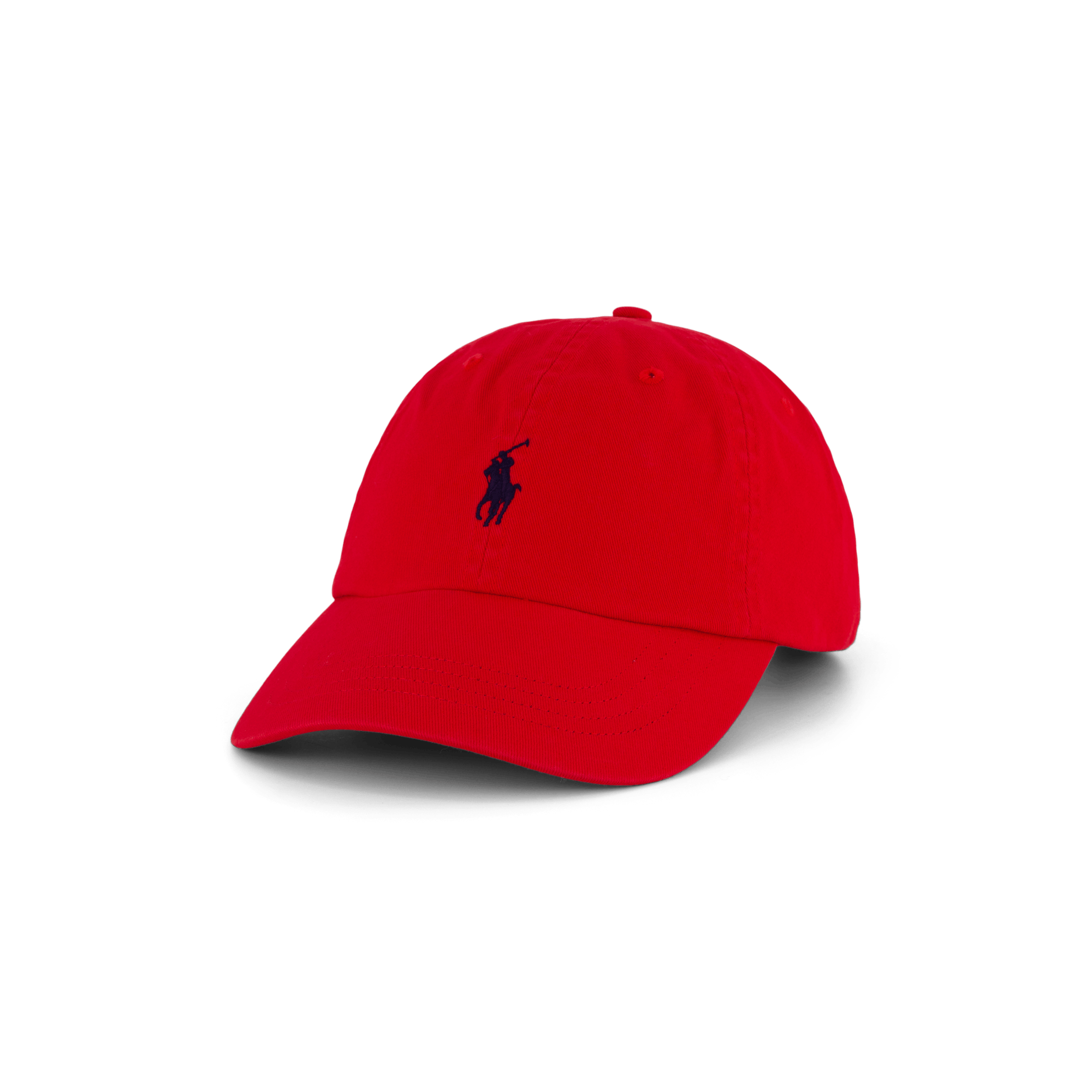 Polo Ralph Lauren Cotton Chino Ball Cap, Male, Apparels, Hats & Caps, Red, ONESIZE