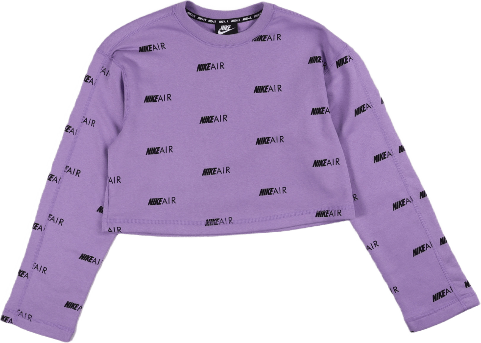 Wmns Printed Fleece Crewneck Pink
