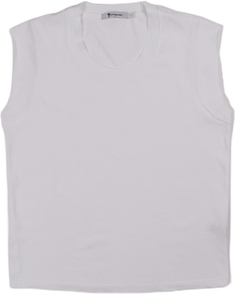 High Twist Jersey Muscle Tee White