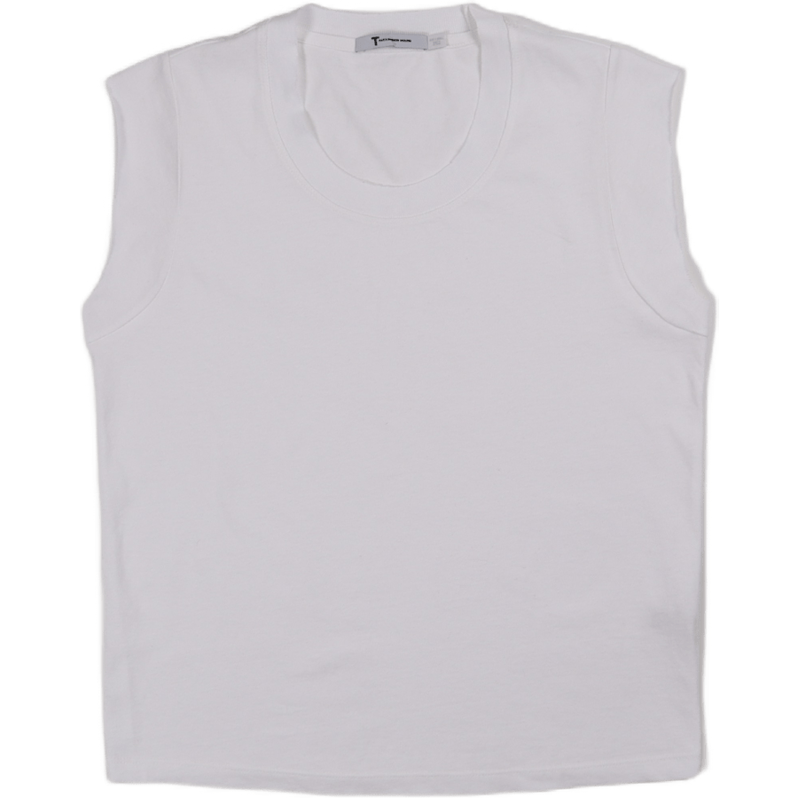 High Twist Jersey Muscle Tee White
