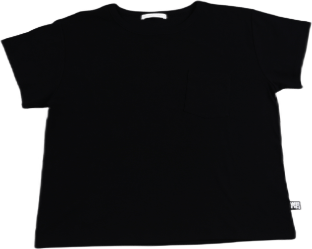 Tilted Pocket T-shirt Black