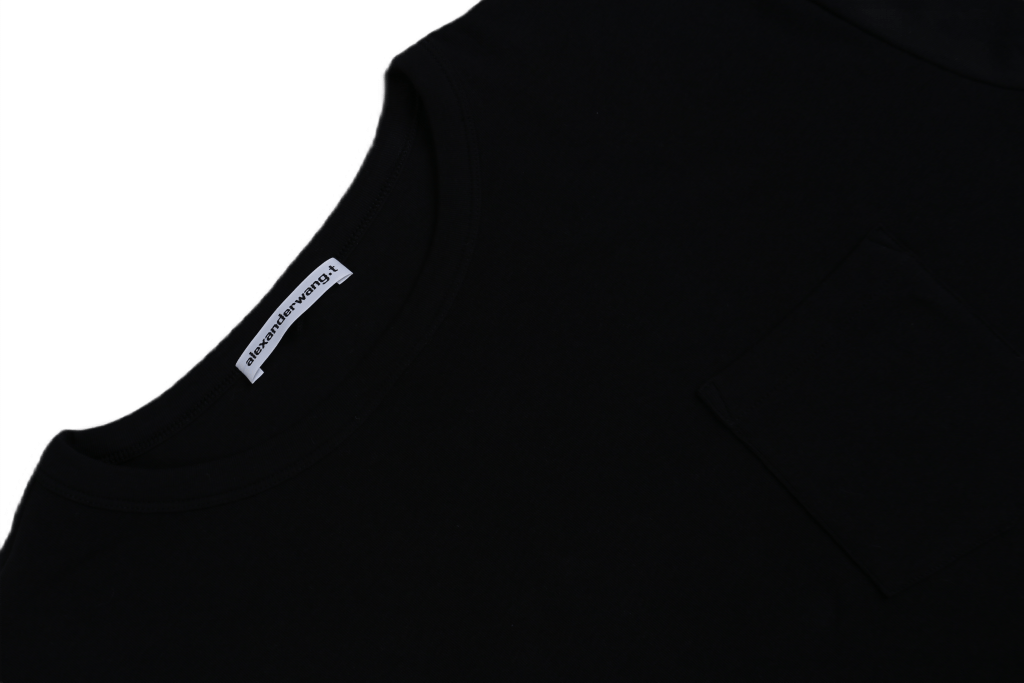 Tilted Pocket T-shirt Black - Bild 3