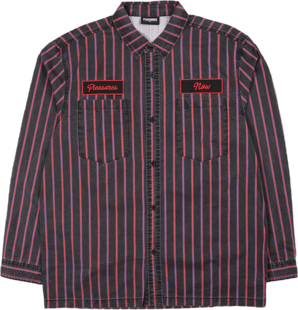 Gas Station Button Up Shirt Black, Male, Kleding, jassen, Multi kleur, XL