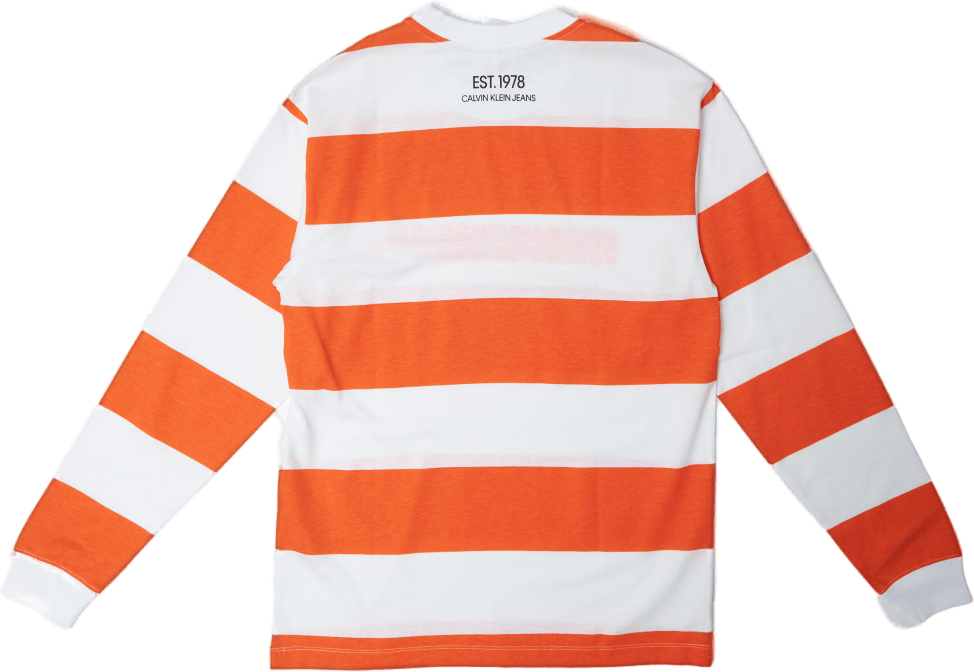 Striped Logo Long Sleeve Tee White - Bild 2