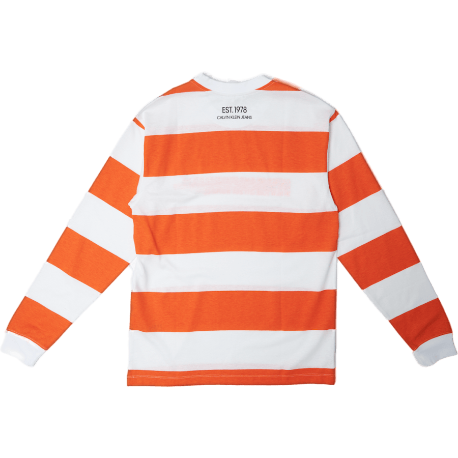 Striped Logo Long Sleeve Tee White - Bild 2