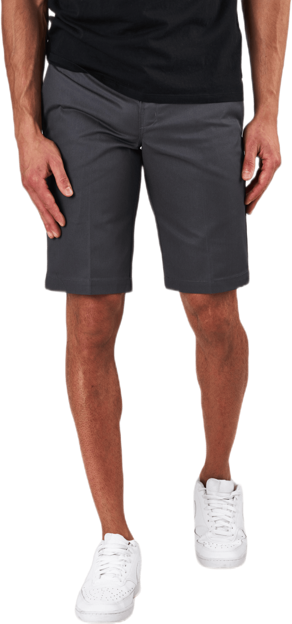 11´ Slim Straight Work Shorts Gray