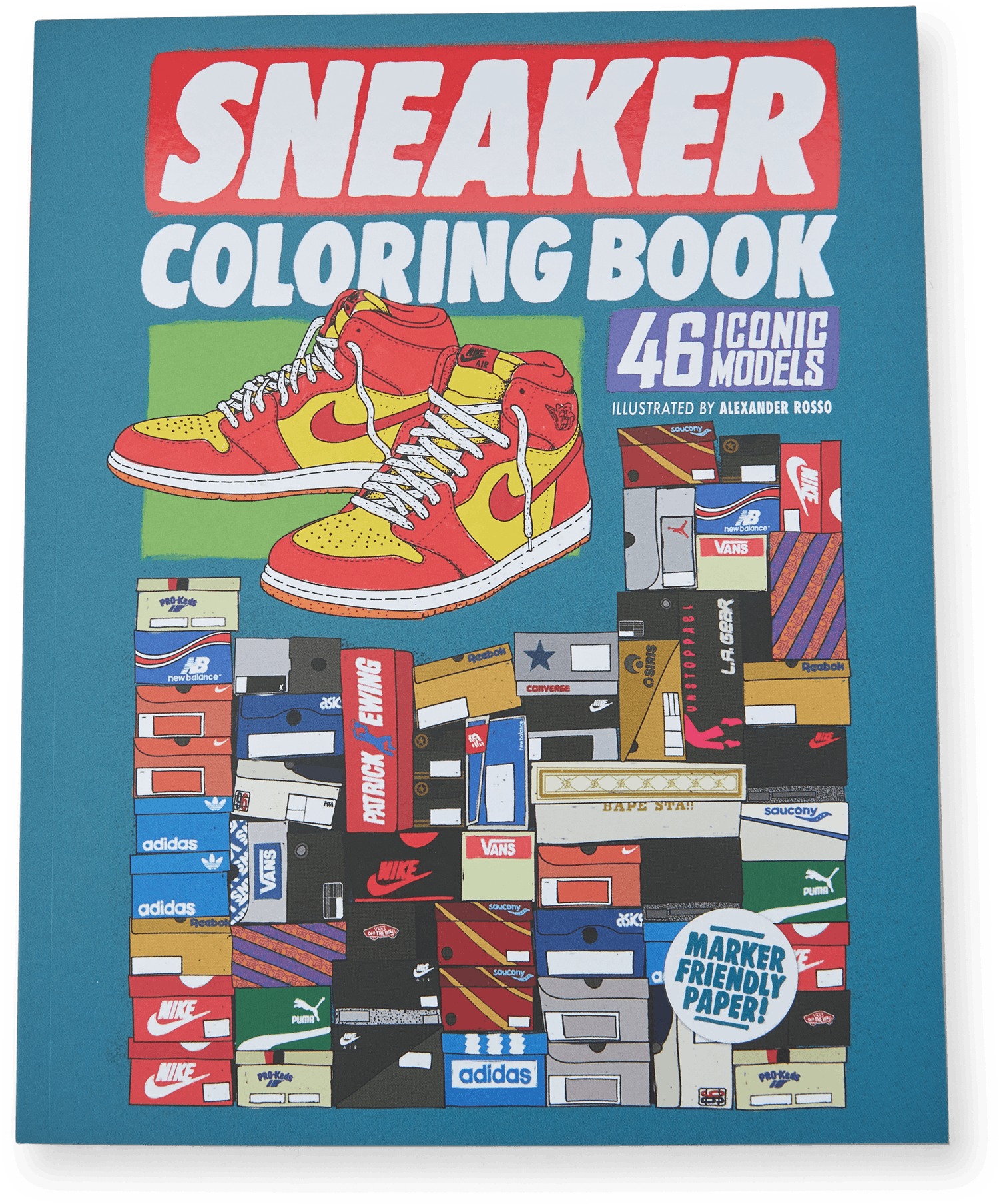 Sneaker Coloring Book Multi, Unisex, Vybavenie, Doplnky, viacfarebný, ONESIZE