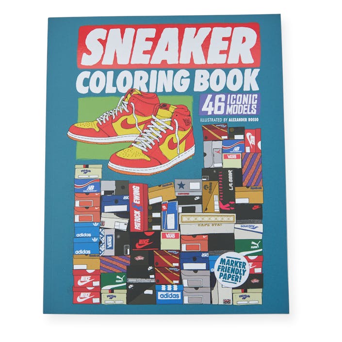 Sneaker Coloring Book Multi, Unisex, Ekwipunek, Akcesoria, wielokolorowy, ONESIZE