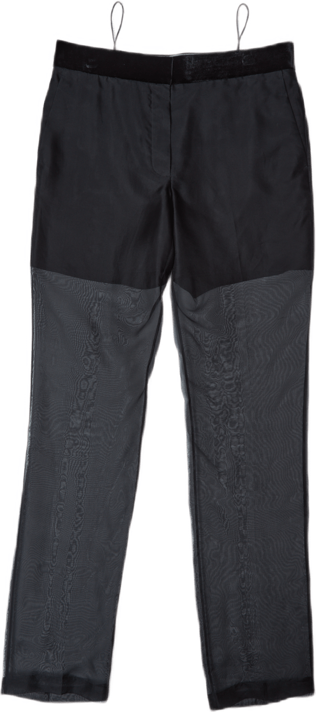 Straight Leg Organza Pant Blac Black