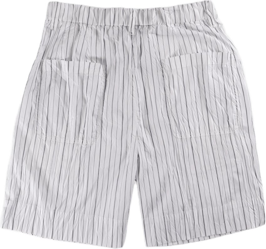 Striped Relaxed Pleated Shorts White - Bild 2