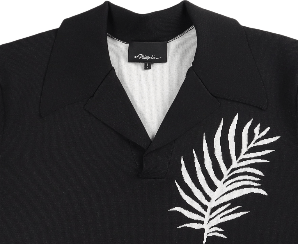 Palm Tree Polo Shirt Black - Bild 3