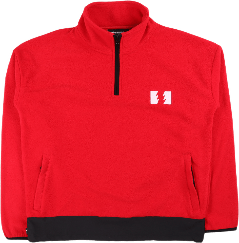 Sonder Half Zip-up Sweatshirt Red
