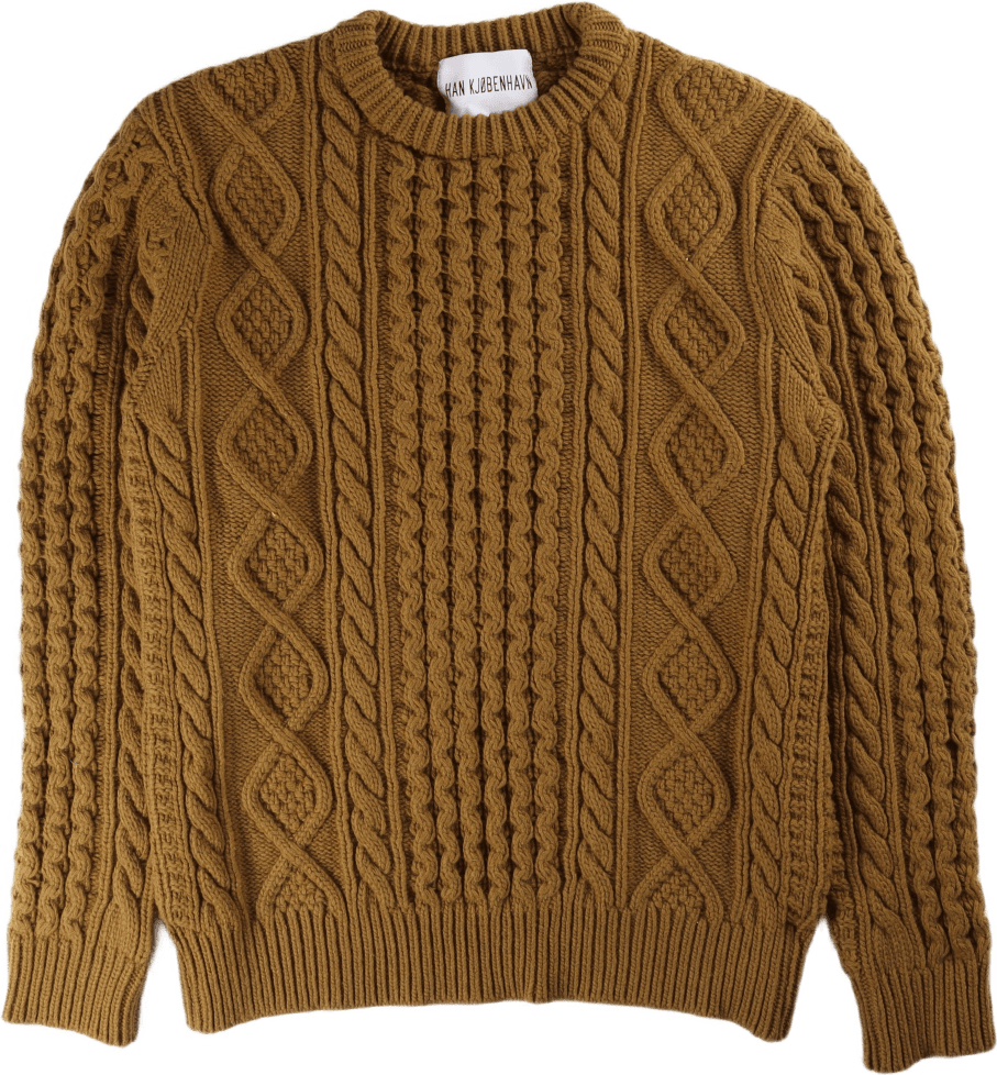 Cable Knit Crew Green
