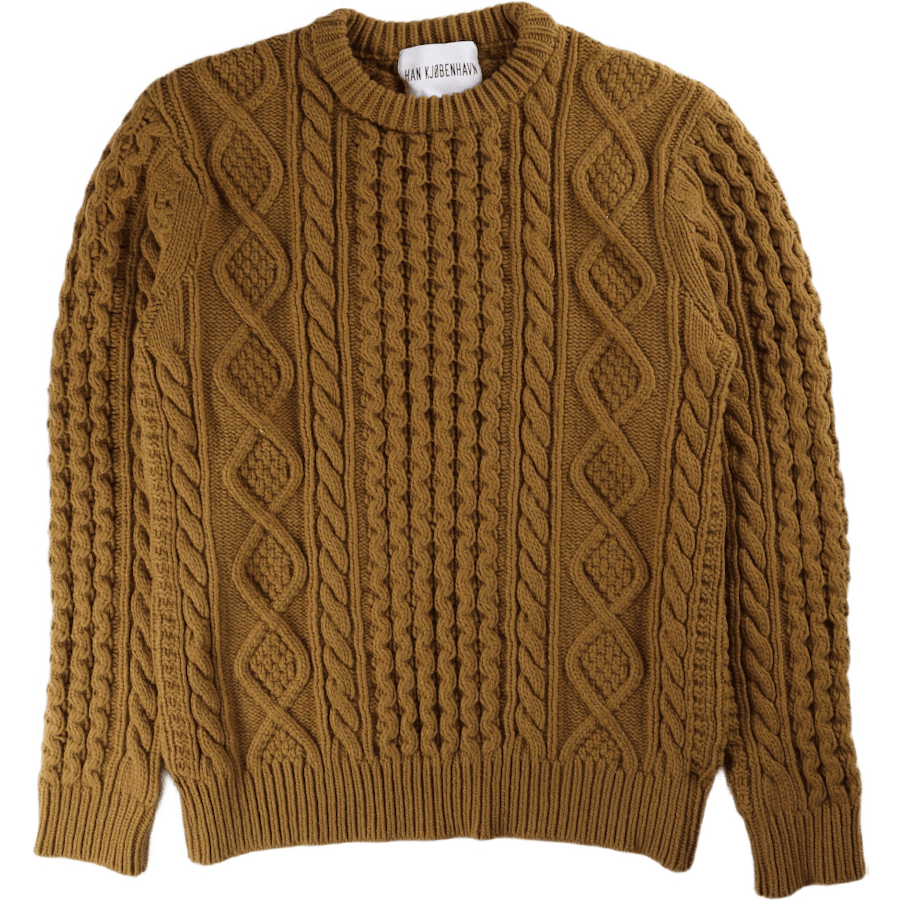 Cable Knit Crew Green