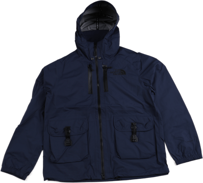 Double Cargo Hooded Jacket Blue