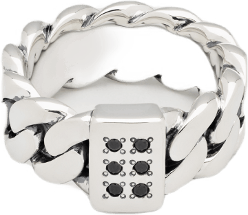 Chain Ring Thick Spinel Silver, Unisex, Attrezzature, altri accessori, Argento, 66