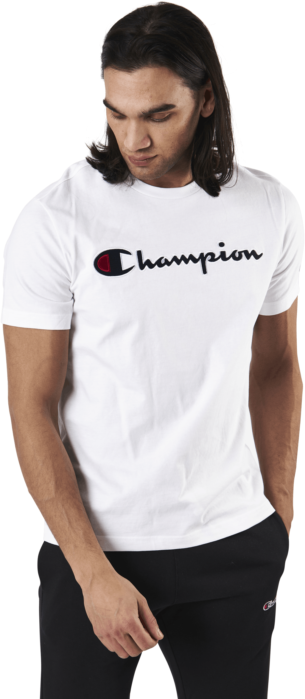 Crewneck T-shirt Wht, Male, Apparels, short sleeve, White, XS