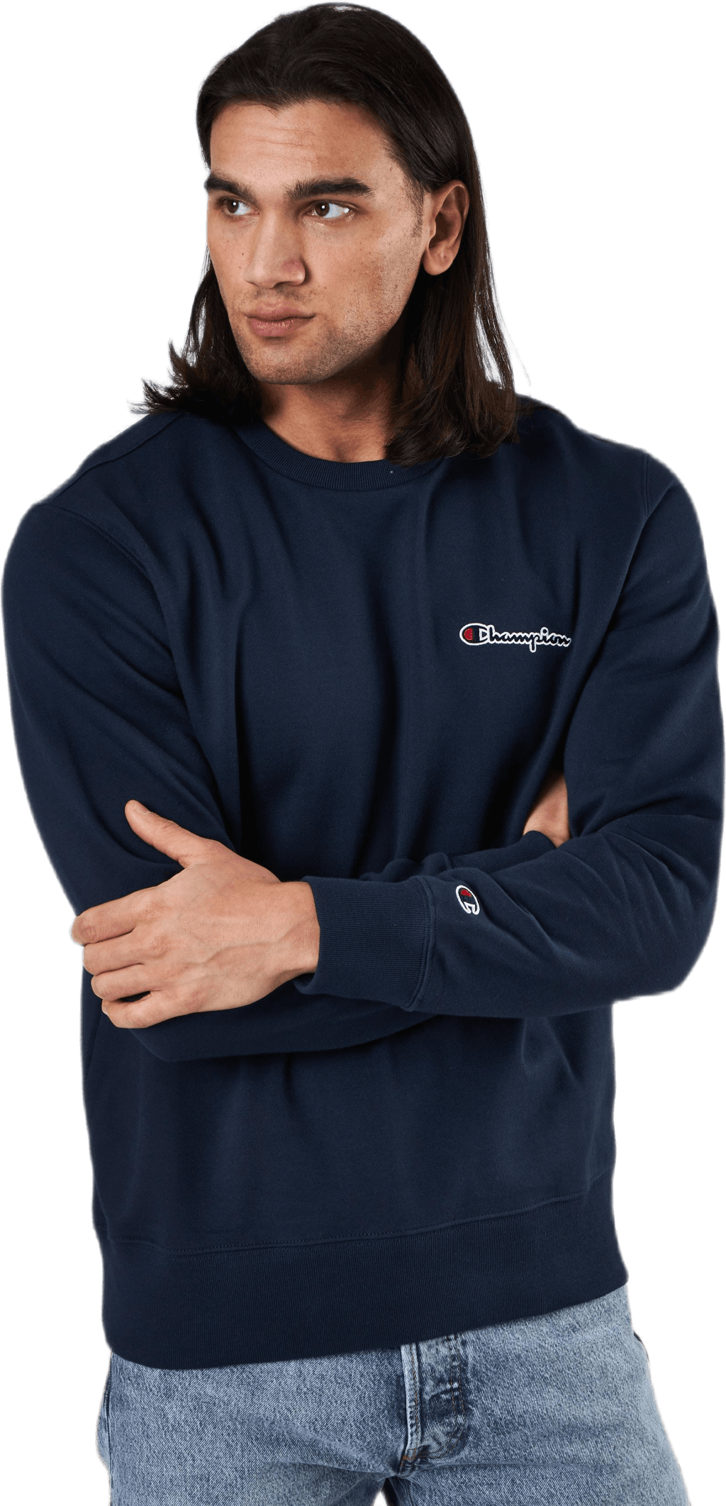 Crewneck Sweatshirt Nvb, Male, Odevy, mikiny a mikiny, Modrá, M