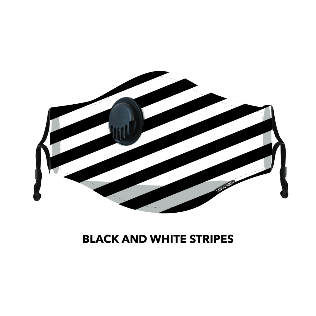 Li Adult Hero Mask Blk/wht Str Black-white Stripe