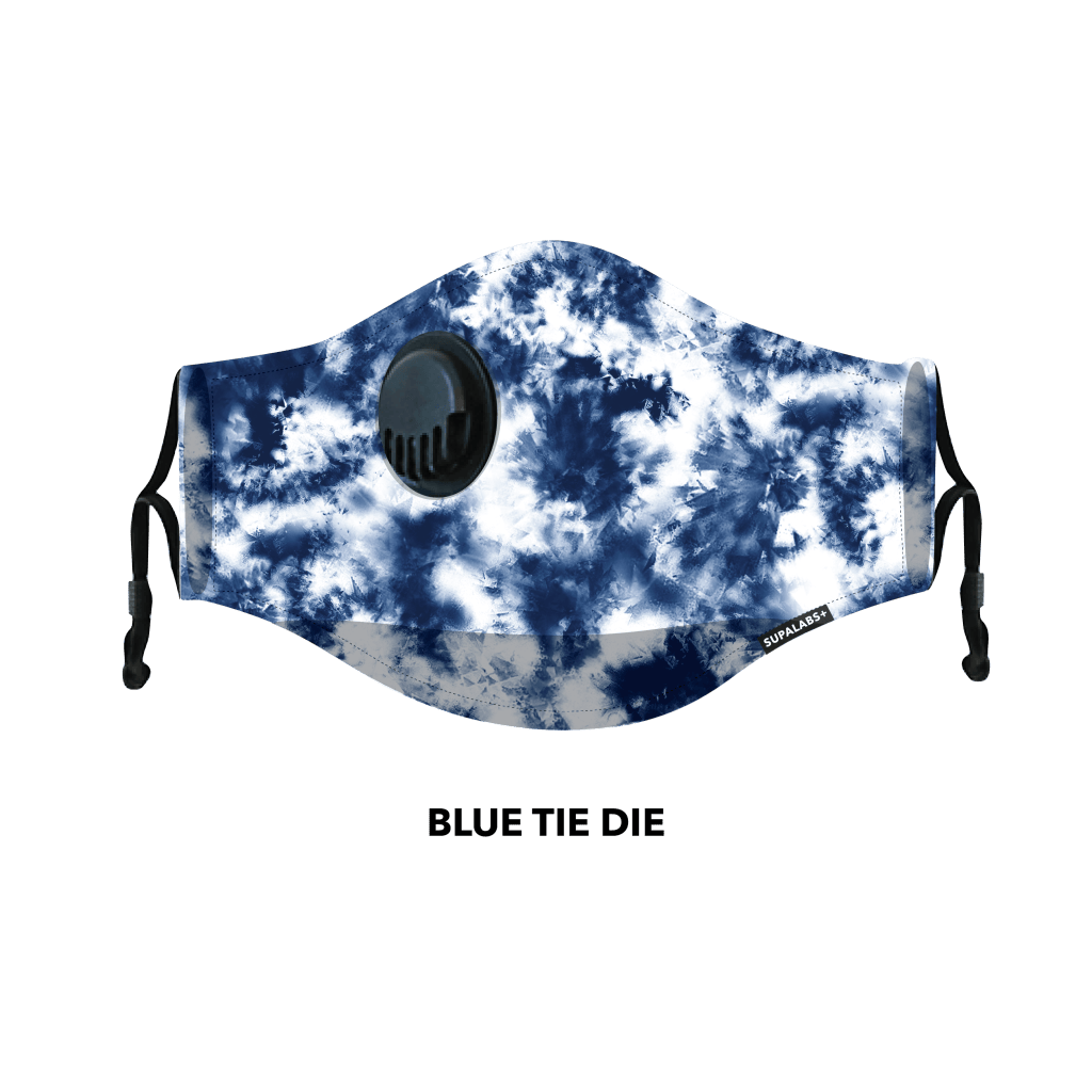 Li Adult Hero Mask Blue Tie Dy Blue Tie Dye