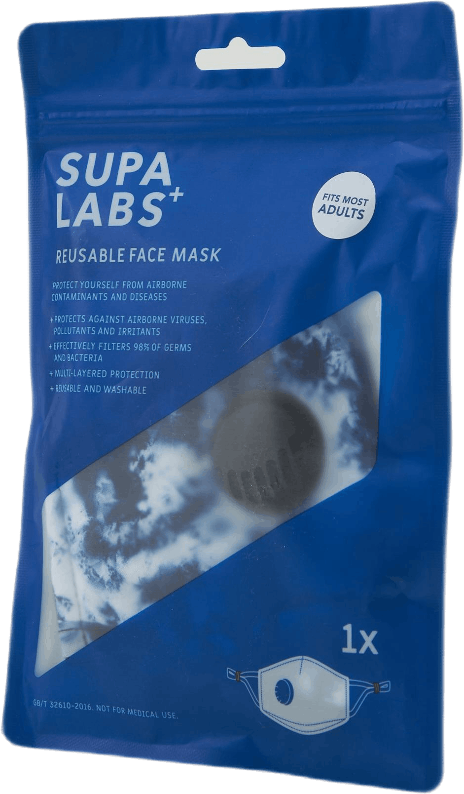 Li Adult Hero Mask Blue Tie Dy Blue Tie Dye - Bild 2