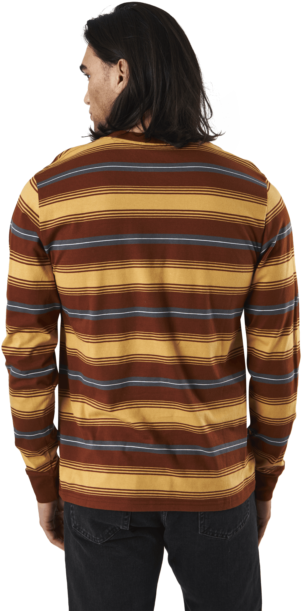 L/s Buren T-shirt Buren Stripe, Brandy - Bild 2