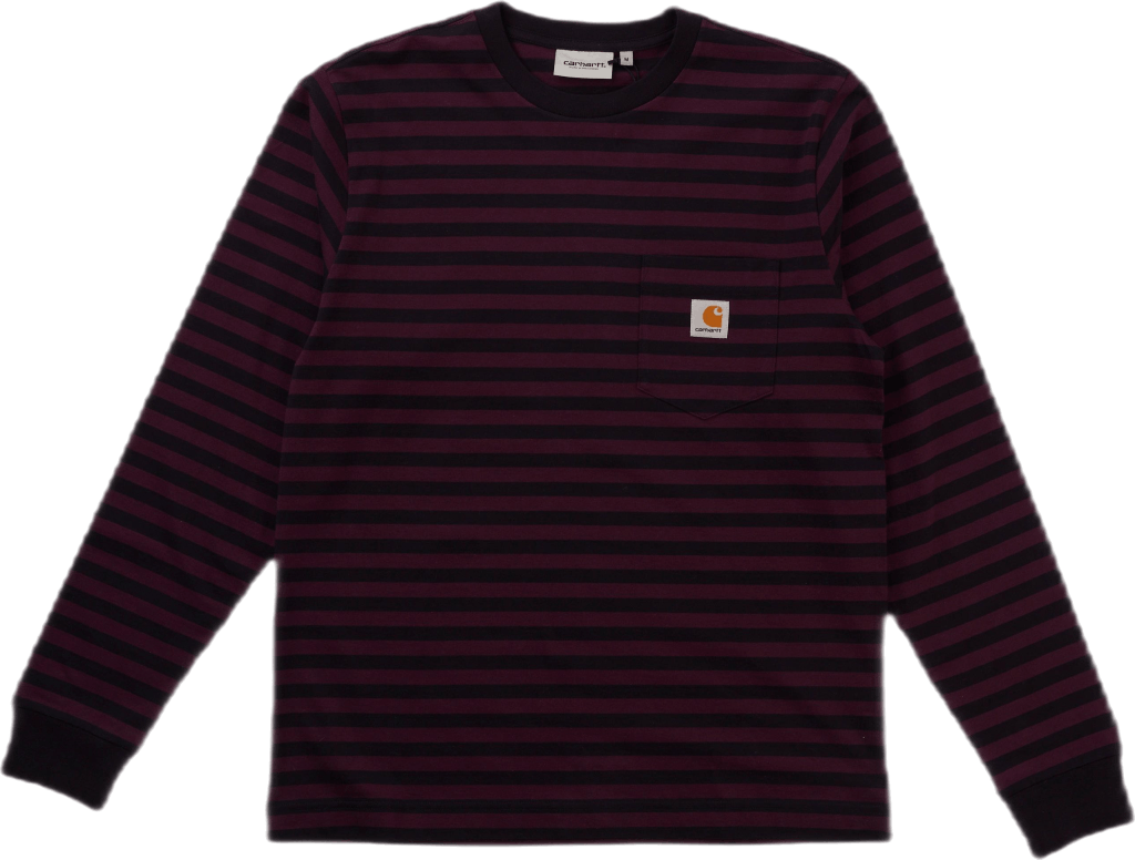 L/s Parker Pocket T-shirt Parker Stripe, Dark Navy / Boy, Male, Apparels, Long sleeved shirts, Multi color, XXL
