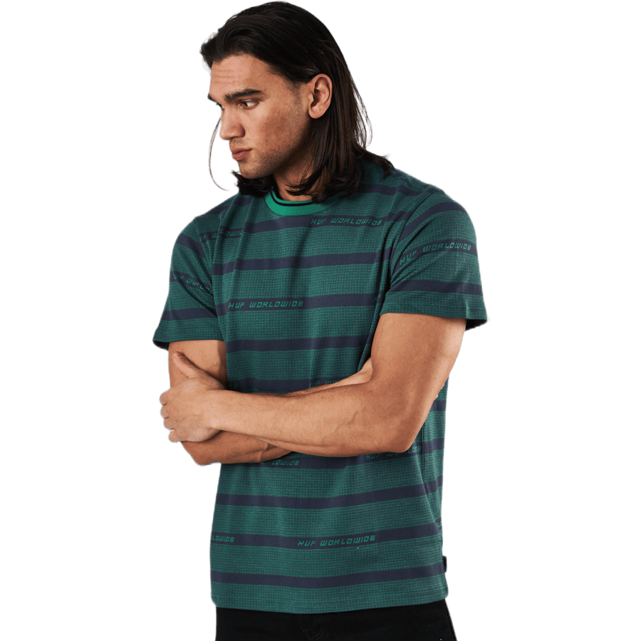 Enzo Striped S/s Knit Top Dynamic Cobalt - Bild 2