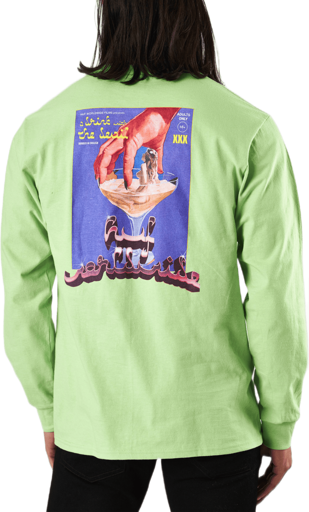 Drinking W The Devil L/s Tee Lime - Bild 3