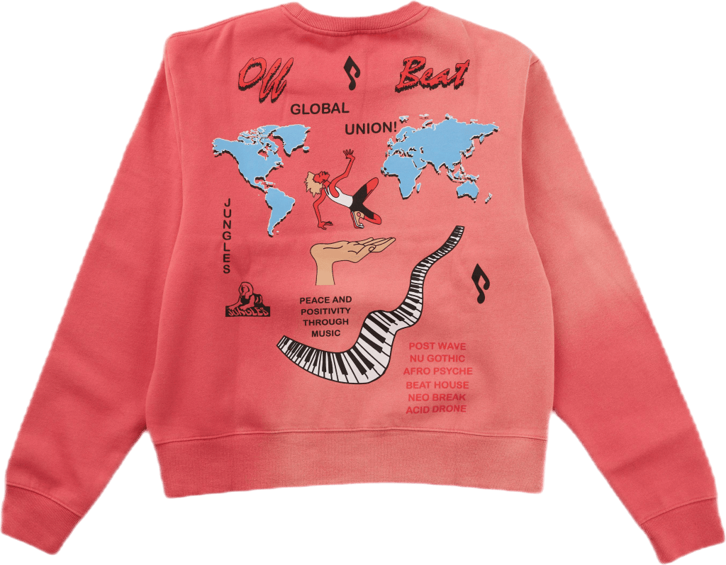 Global Union Crewneck Spray Dyed Red - Bild 3