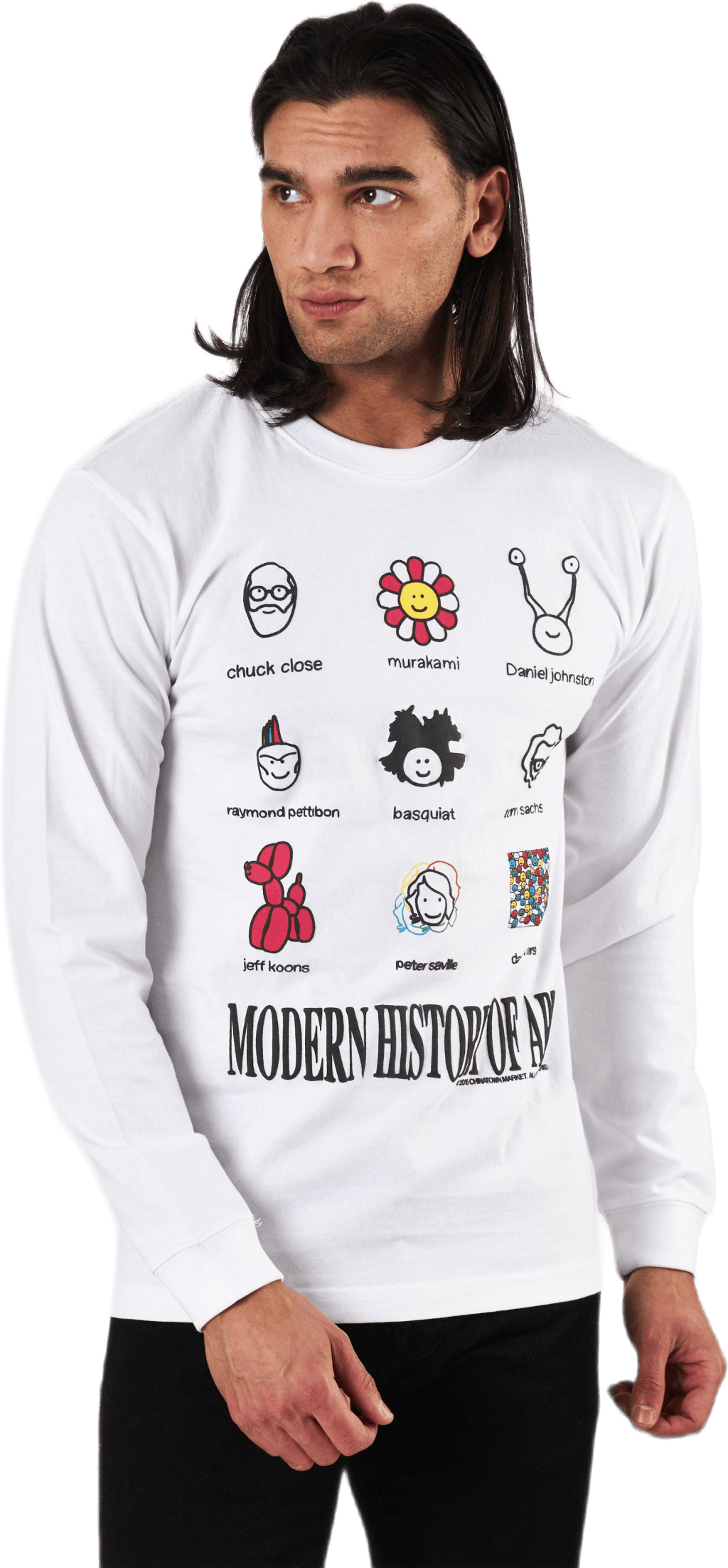 Modern Art Ls Tee White