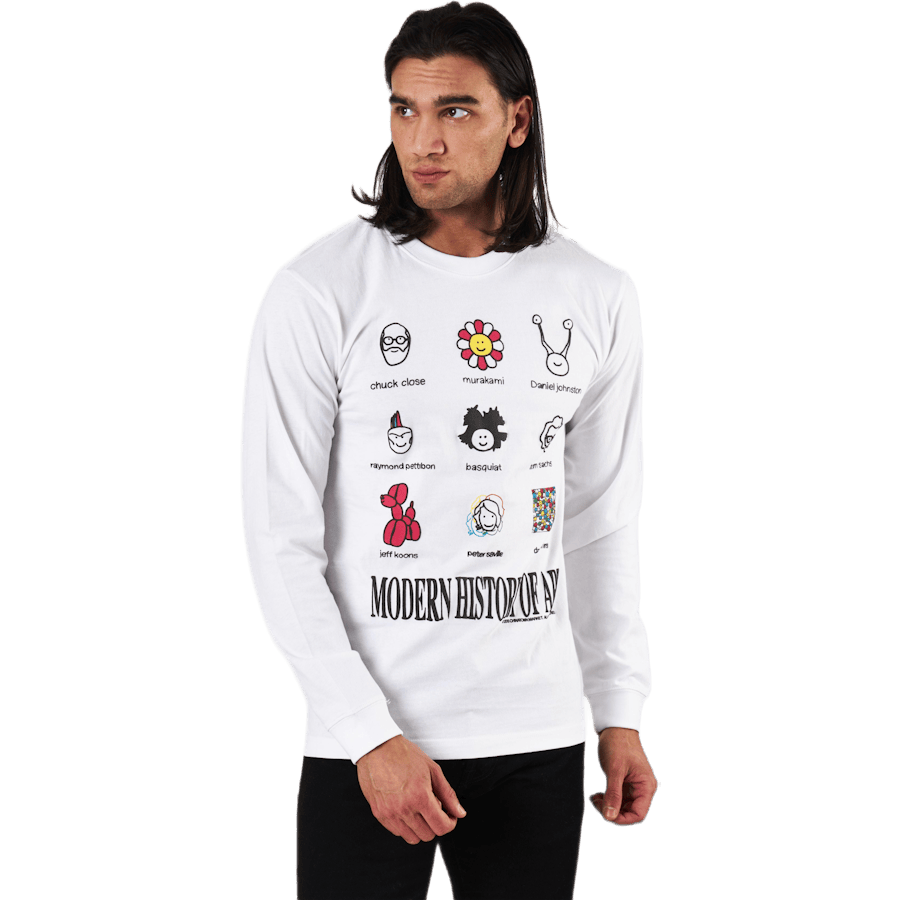 Modern Art Ls Tee White