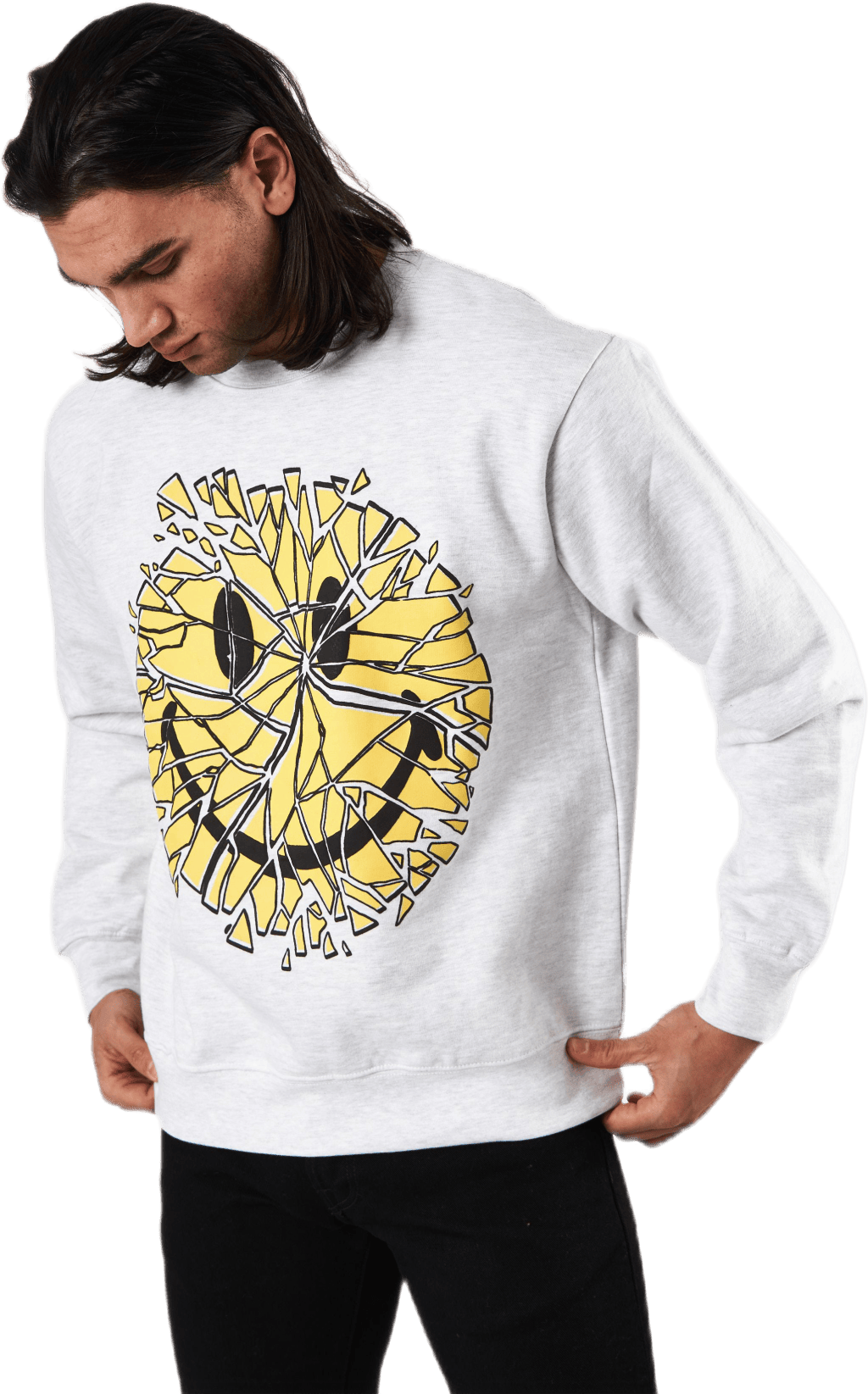 Smiley Glass Crewneck Grey