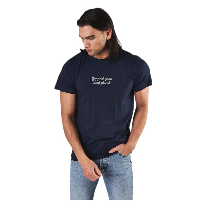 T-shirt Stockholm Cross Stitch Navy, Male, Apparels, Tops, Blue, XL