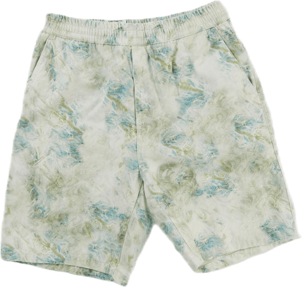 Marble Short Marble Print, Wave /stone Wash, Male, Kläder, Bottoms, Grå, XL