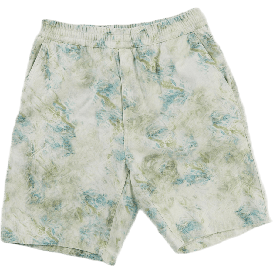 Marble Short Marble Print, Wave /stone Wash