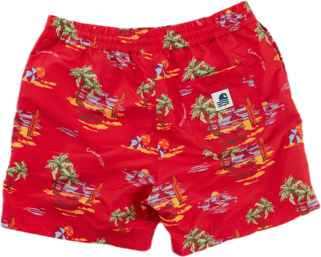 Drift Swim Trunk Beach Print, Etna Red /--- - Bild 2