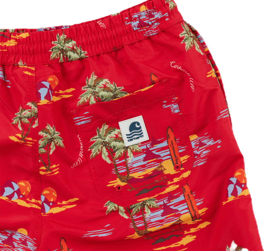 Drift Swim Trunk Beach Print, Etna Red /--- - Bild 3