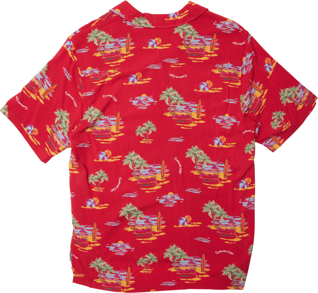 S/s Beach Shirt Beach Print, Etna Red /--- - Bild 3