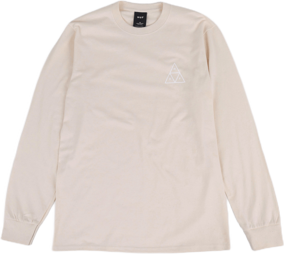 Essential Tt L/s Tee Natural, Male, Klær, Langermede skjorter, Beige, M