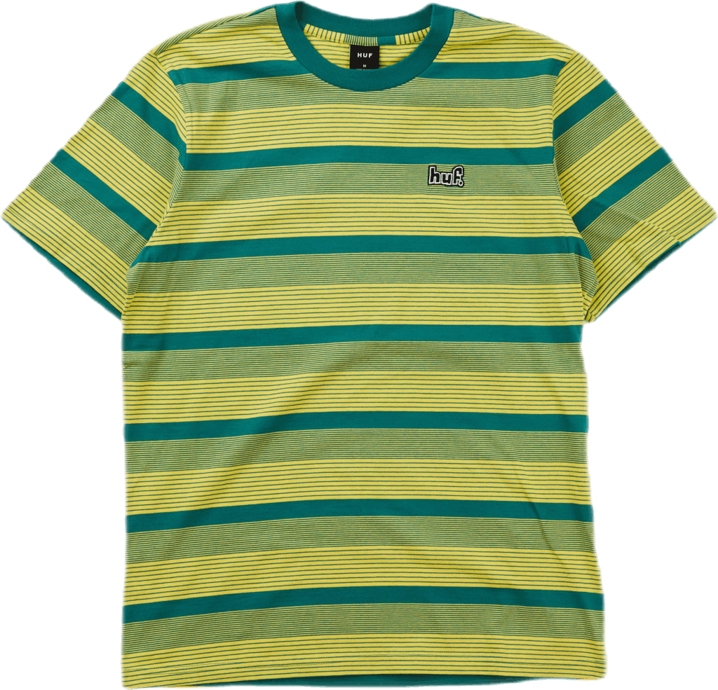 Berkley Stripe S/s Knit Top Lemon, Male, Vêtements, manche courte, Multicolore, XL
